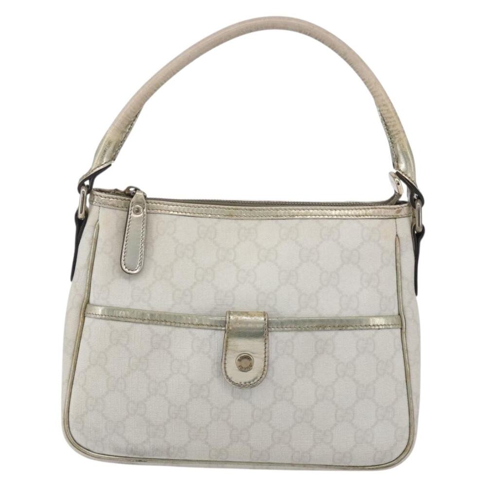 Gucci GG Supreme Shoulder Bag White Gold